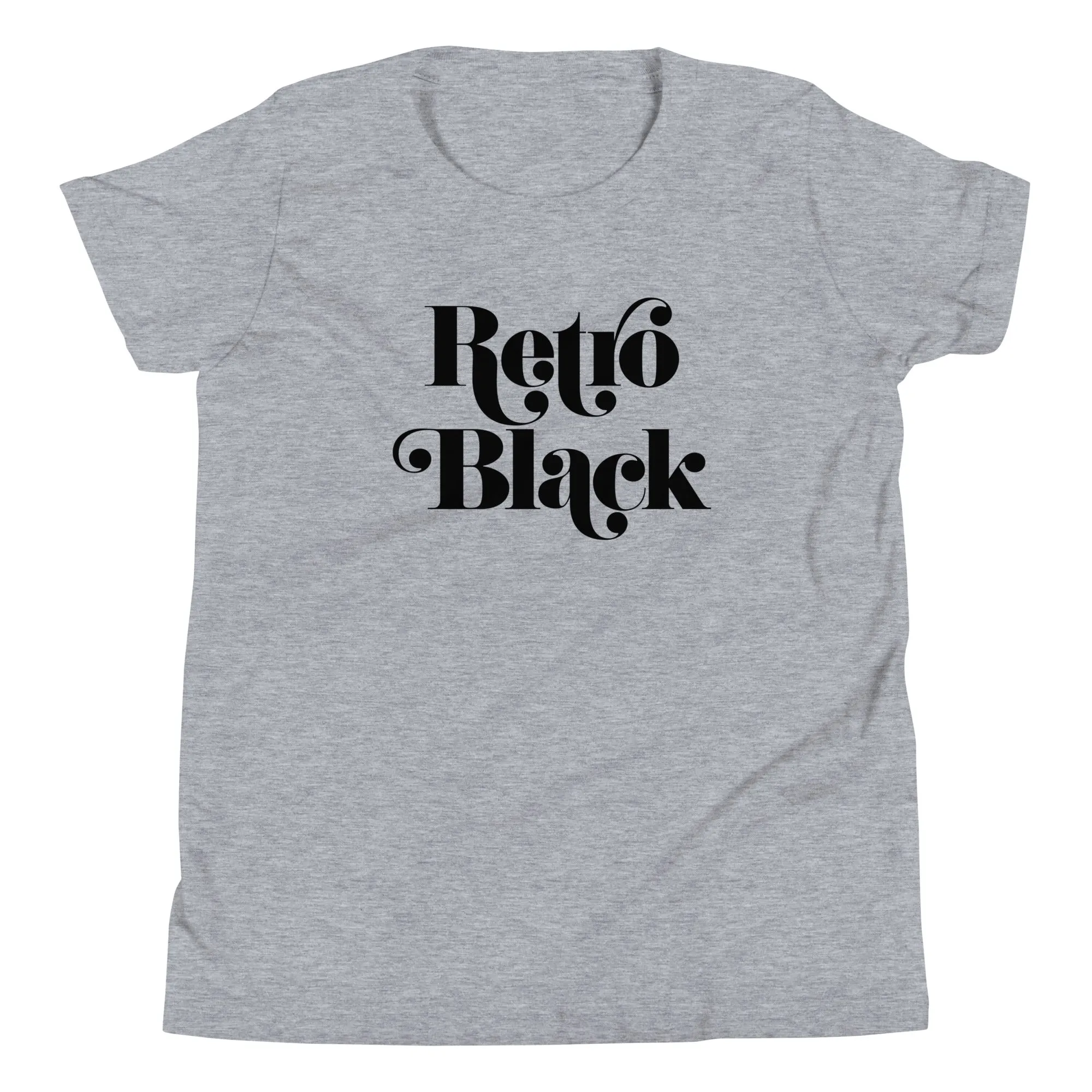 Retro Black Youth Short Sleeve T-Shirt