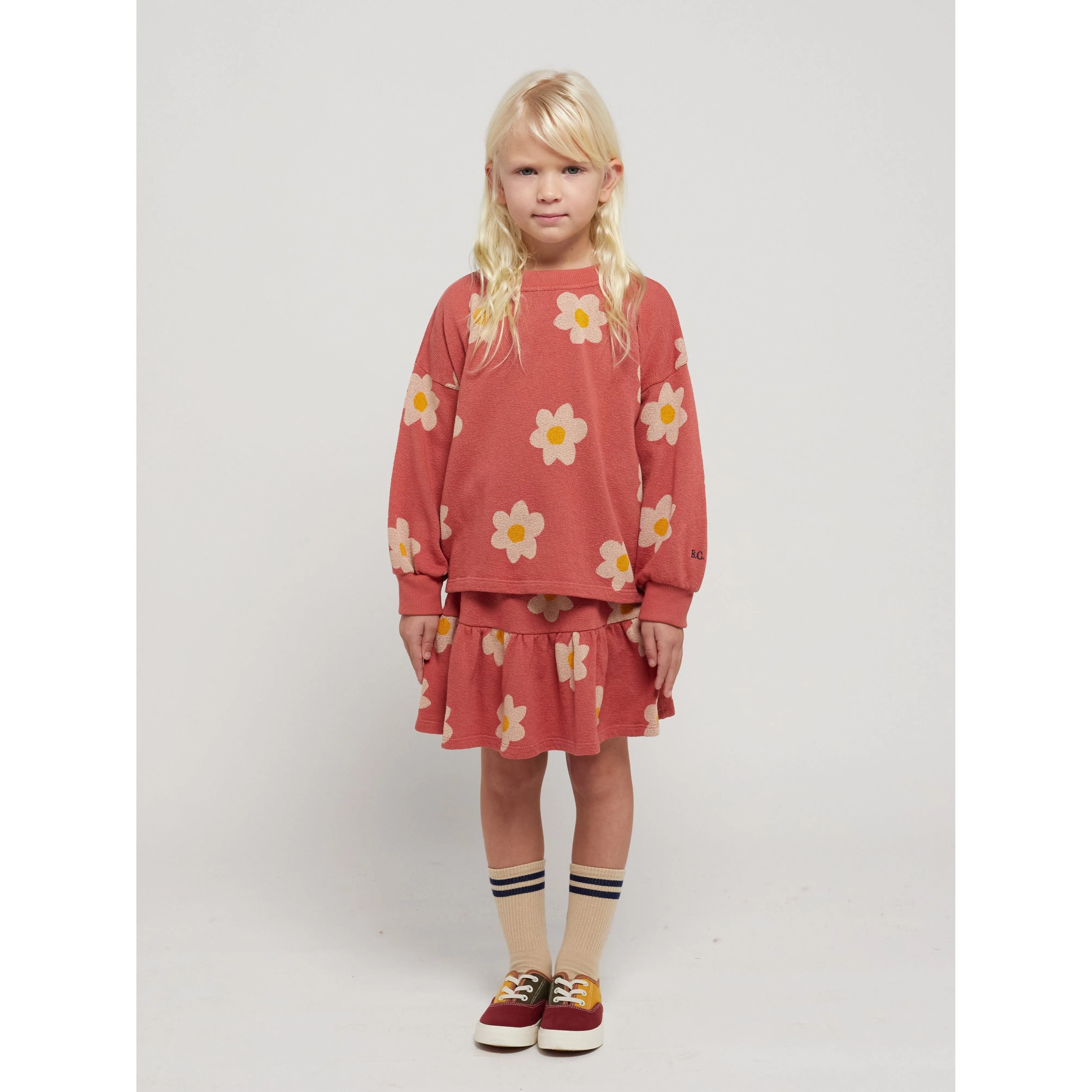Retro Flowers All Over Skirt