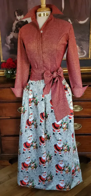 RETRO SANTA HOLIDAY SKIRT
