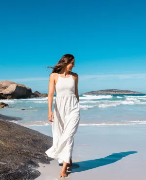 Rip Curl Pacific Dreams Embroidered Midi Dress