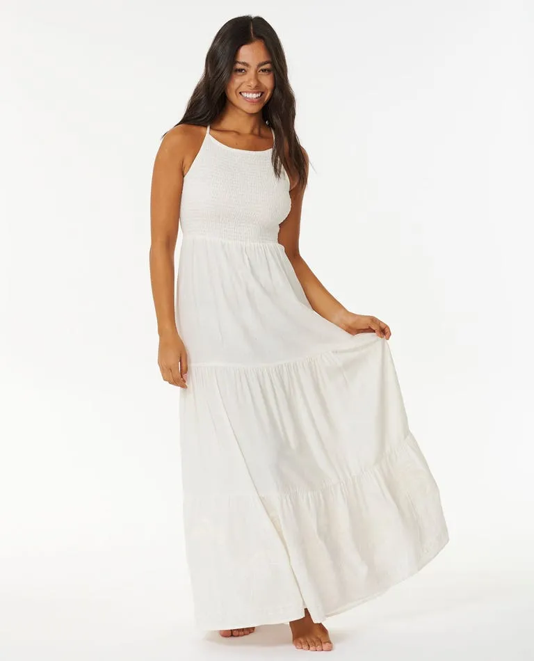 Rip Curl Pacific Dreams Embroidered Midi Dress