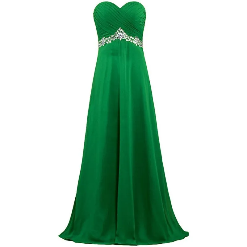 sd-hk Women Chiffon Bridesmaid Dresses Off The Shoulder Formal Wedding Dress