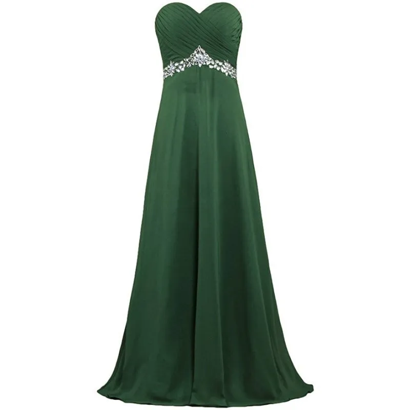 sd-hk Women Chiffon Bridesmaid Dresses Off The Shoulder Formal Wedding Dress