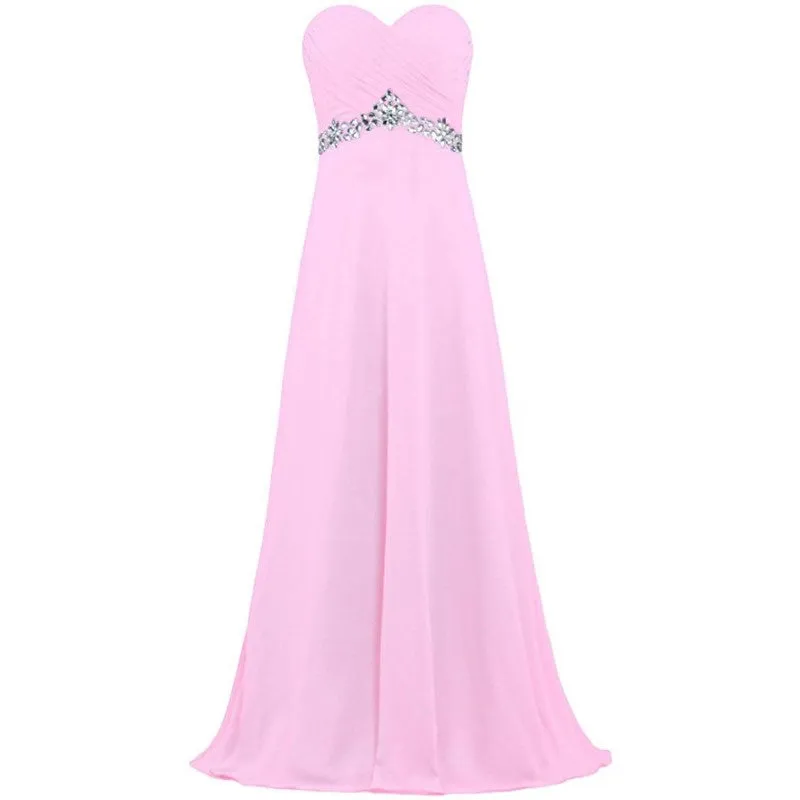 sd-hk Women Chiffon Bridesmaid Dresses Off The Shoulder Formal Wedding Dress