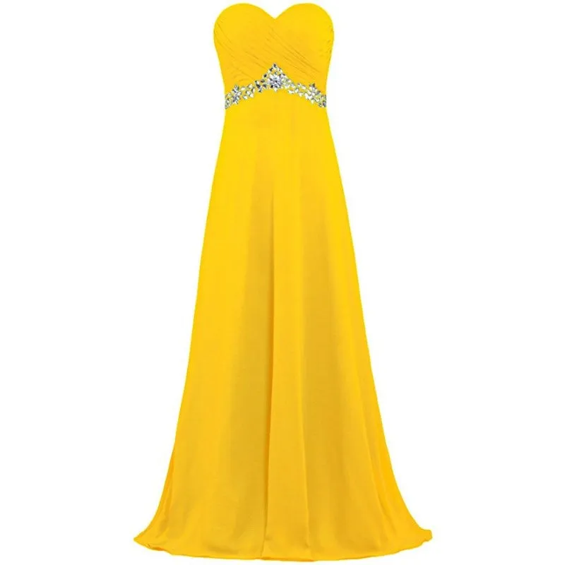 sd-hk Women Chiffon Bridesmaid Dresses Off The Shoulder Formal Wedding Dress