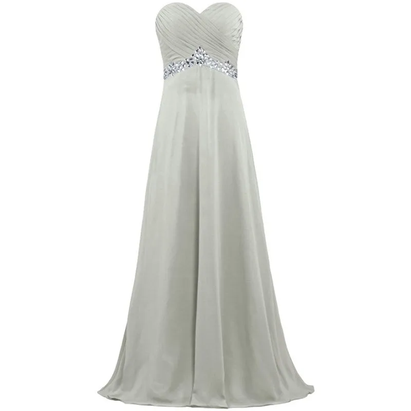 sd-hk Women Chiffon Bridesmaid Dresses Off The Shoulder Formal Wedding Dress