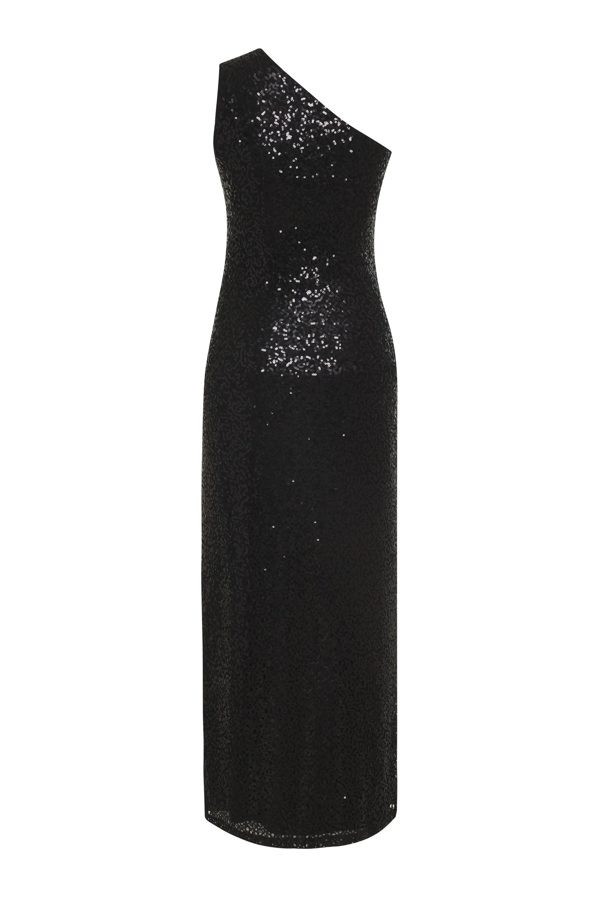 Sequins Ring One Shoulder Gown