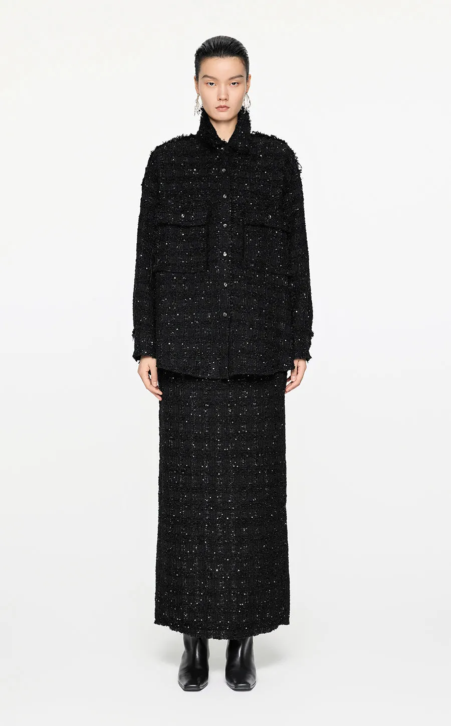 Skirt / JNBY Jacquard H-shaped Long Waist Skirt