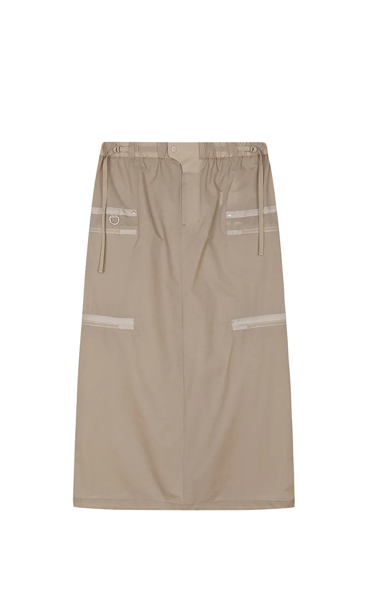 Skirt / JNBY Twill Nylon Midi Skirt
