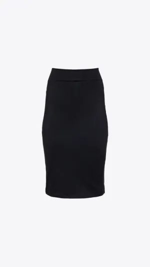 Slim High-Waisted Skirt 25" - Black