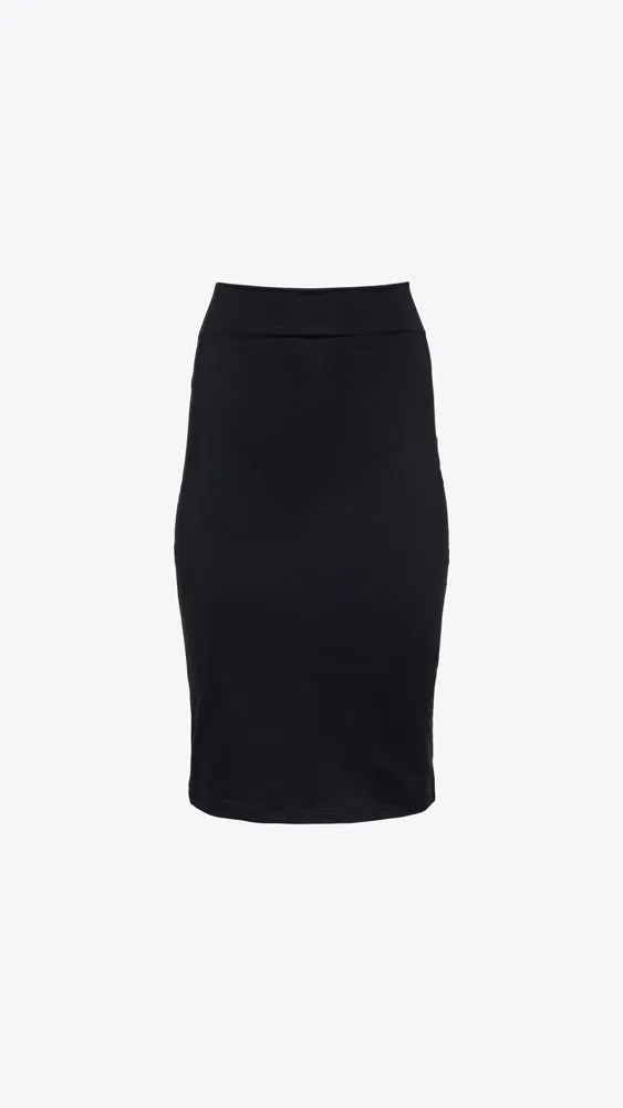 Slim High-Waisted Skirt 25" - Black