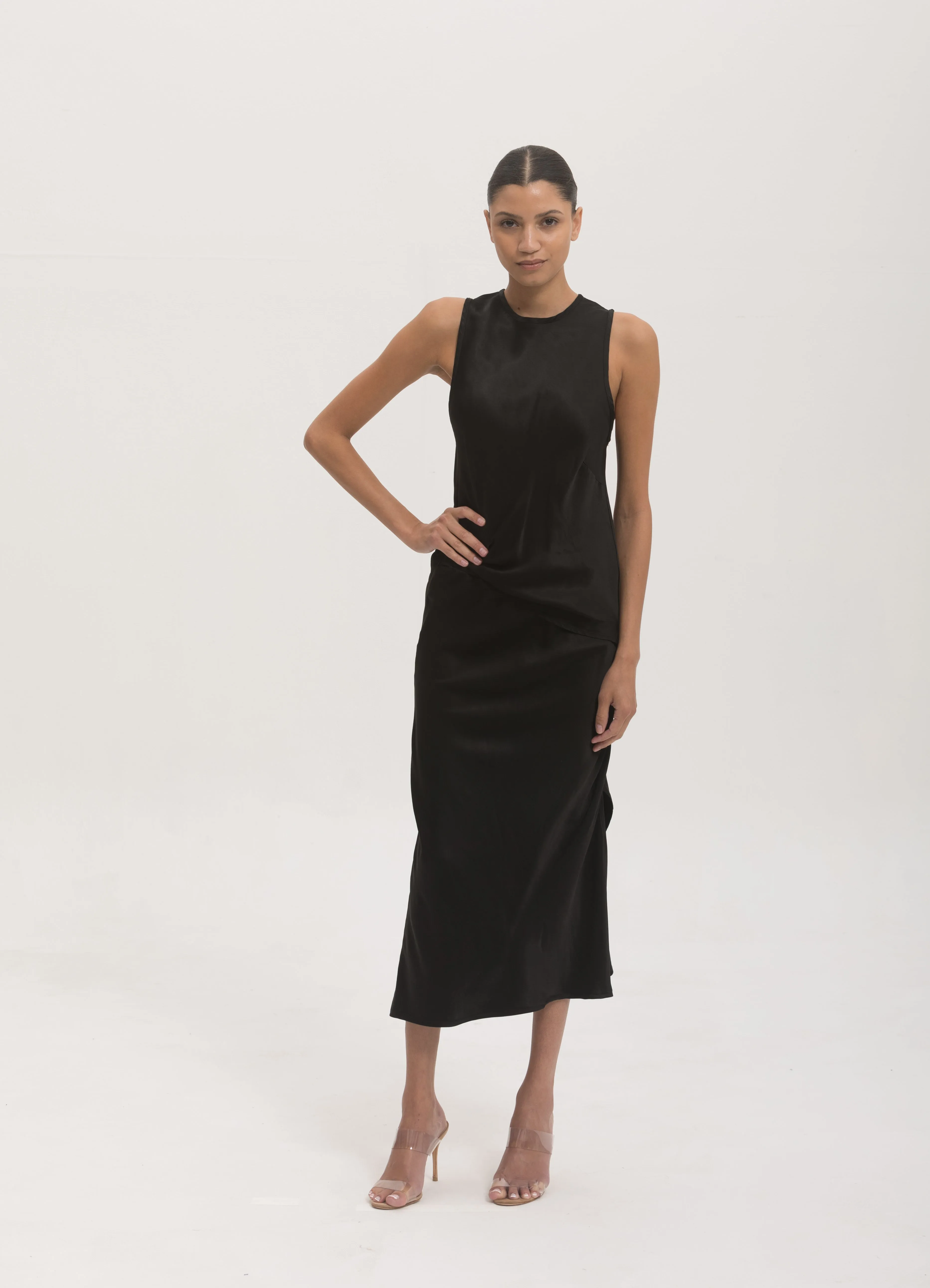 Slip Skirt in Black