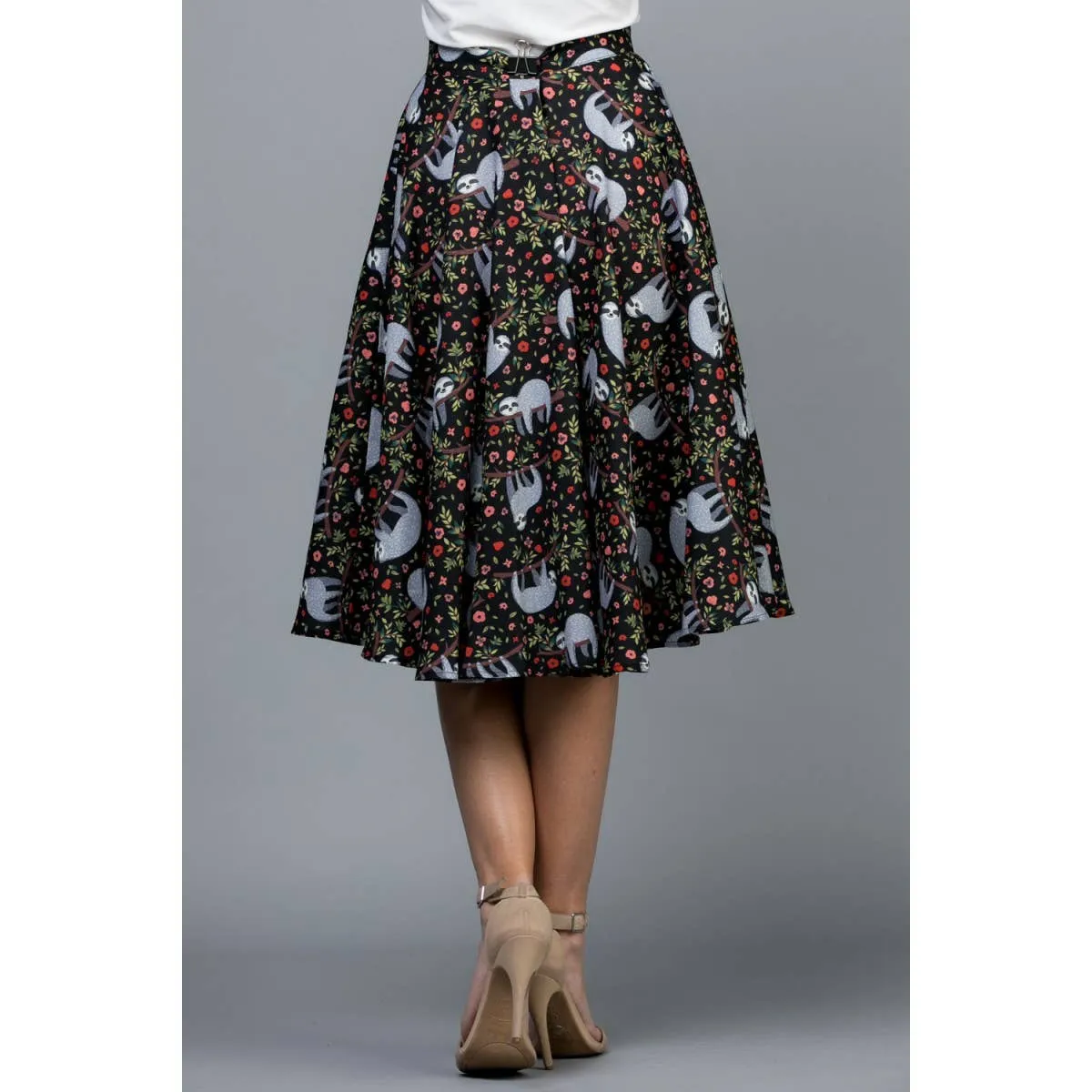Sloth Print Skirt