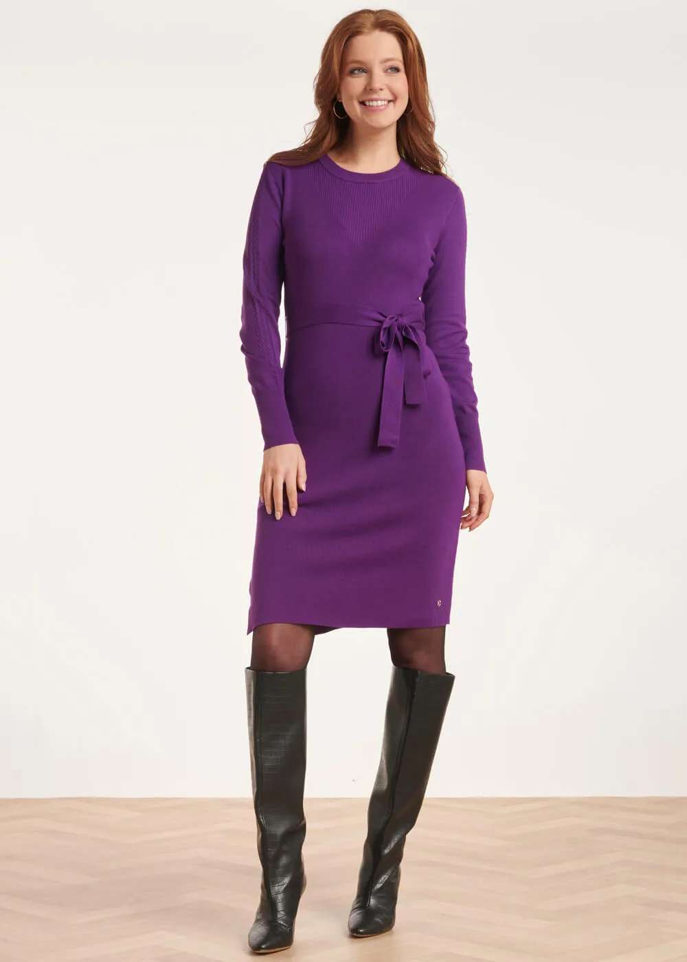 Smashed Lemon Counting Stars Knit Dress Purple