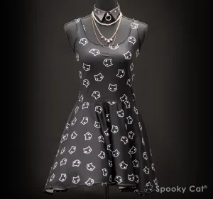 Spooky Cat Logo Skater Dress