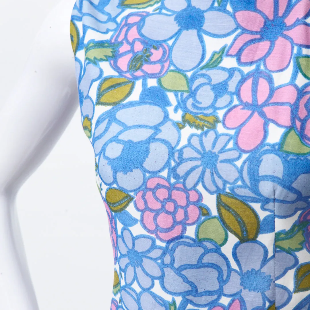 SPUNKY FLORALS 60S DROPWAIST DRESS