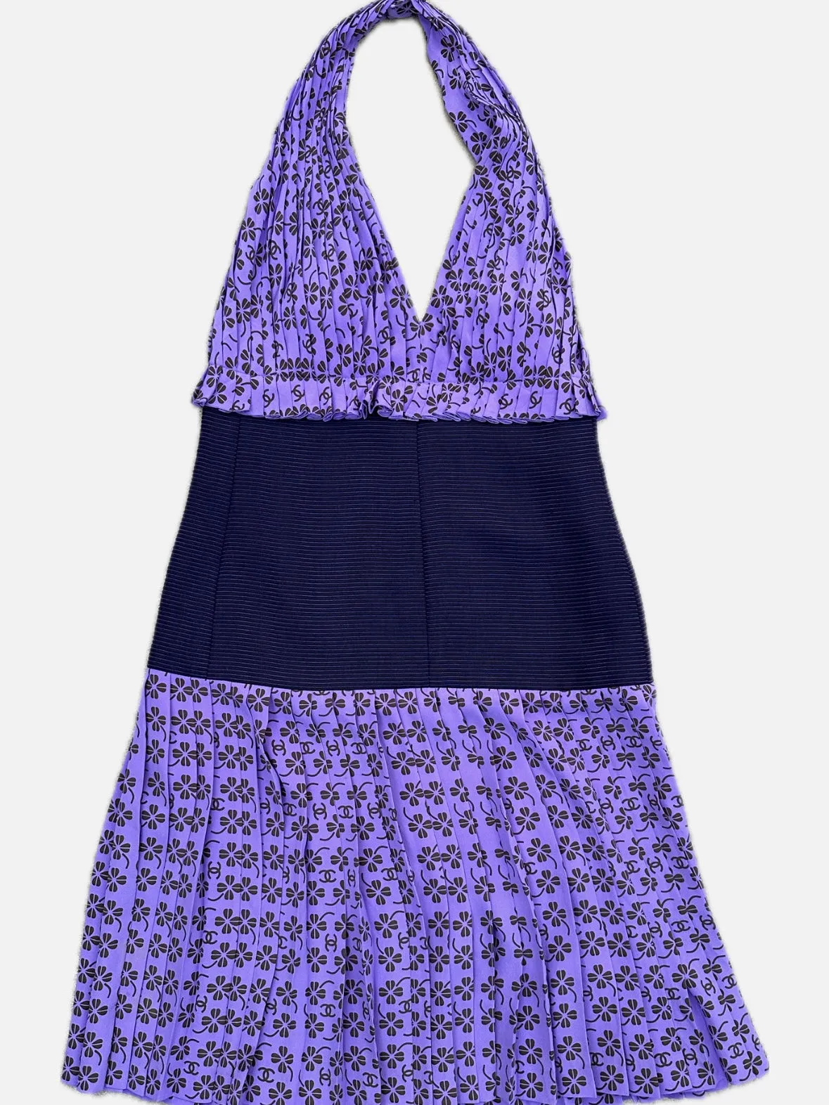 S/S 2001 Chanel CC Clover Print Dress