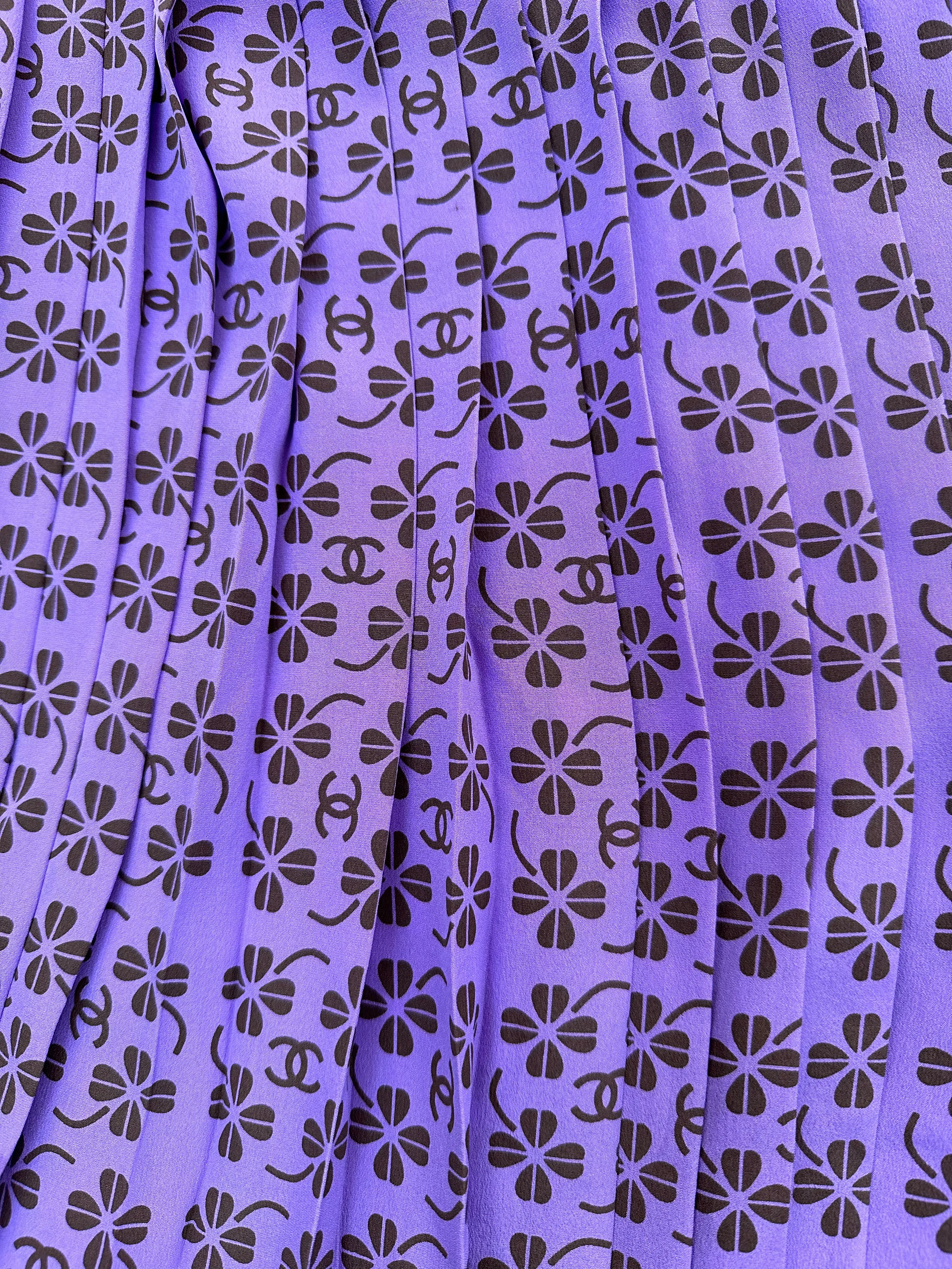S/S 2001 Chanel CC Clover Print Dress