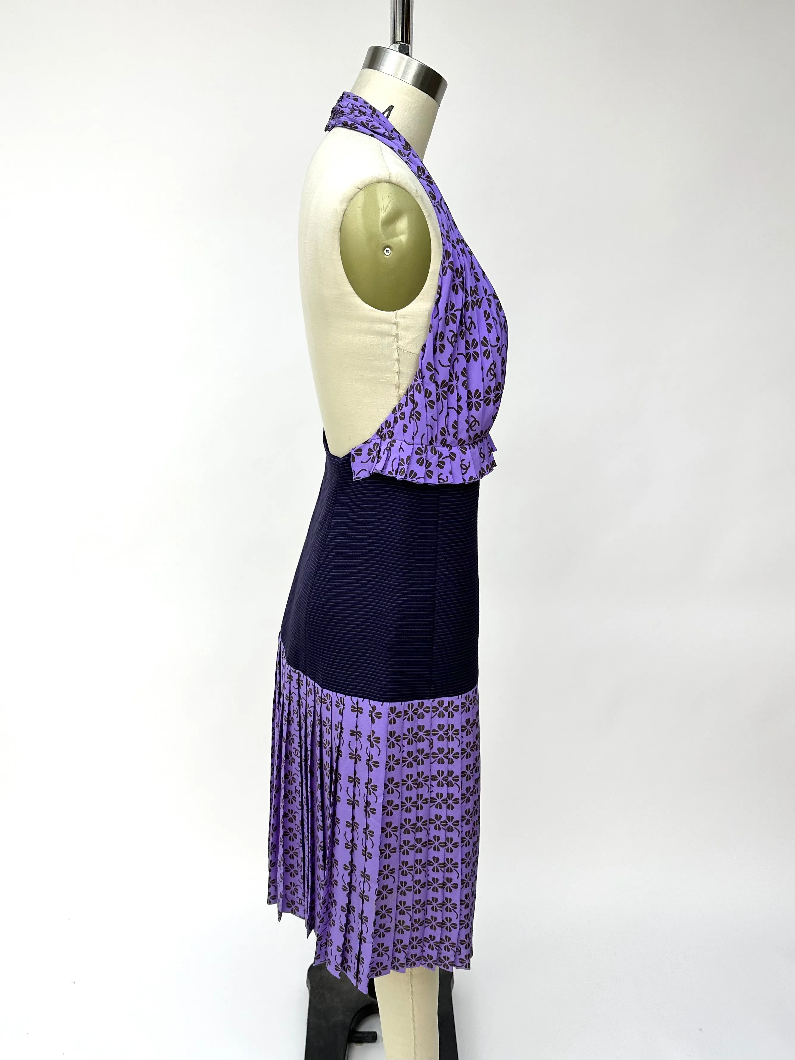 S/S 2001 Chanel CC Clover Print Dress