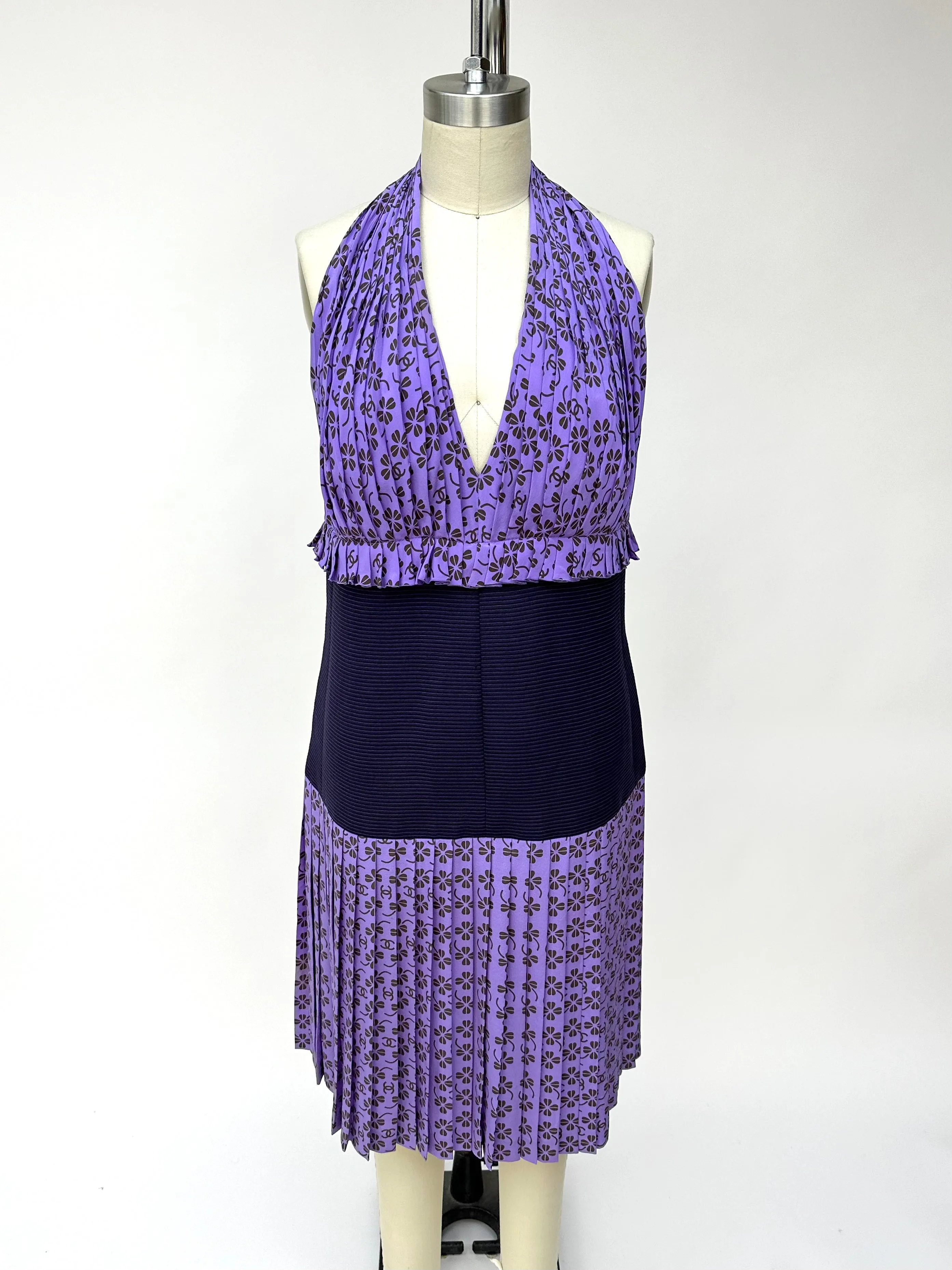 S/S 2001 Chanel CC Clover Print Dress