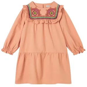 Stella McCartney Kids Embroidered Coral Dress