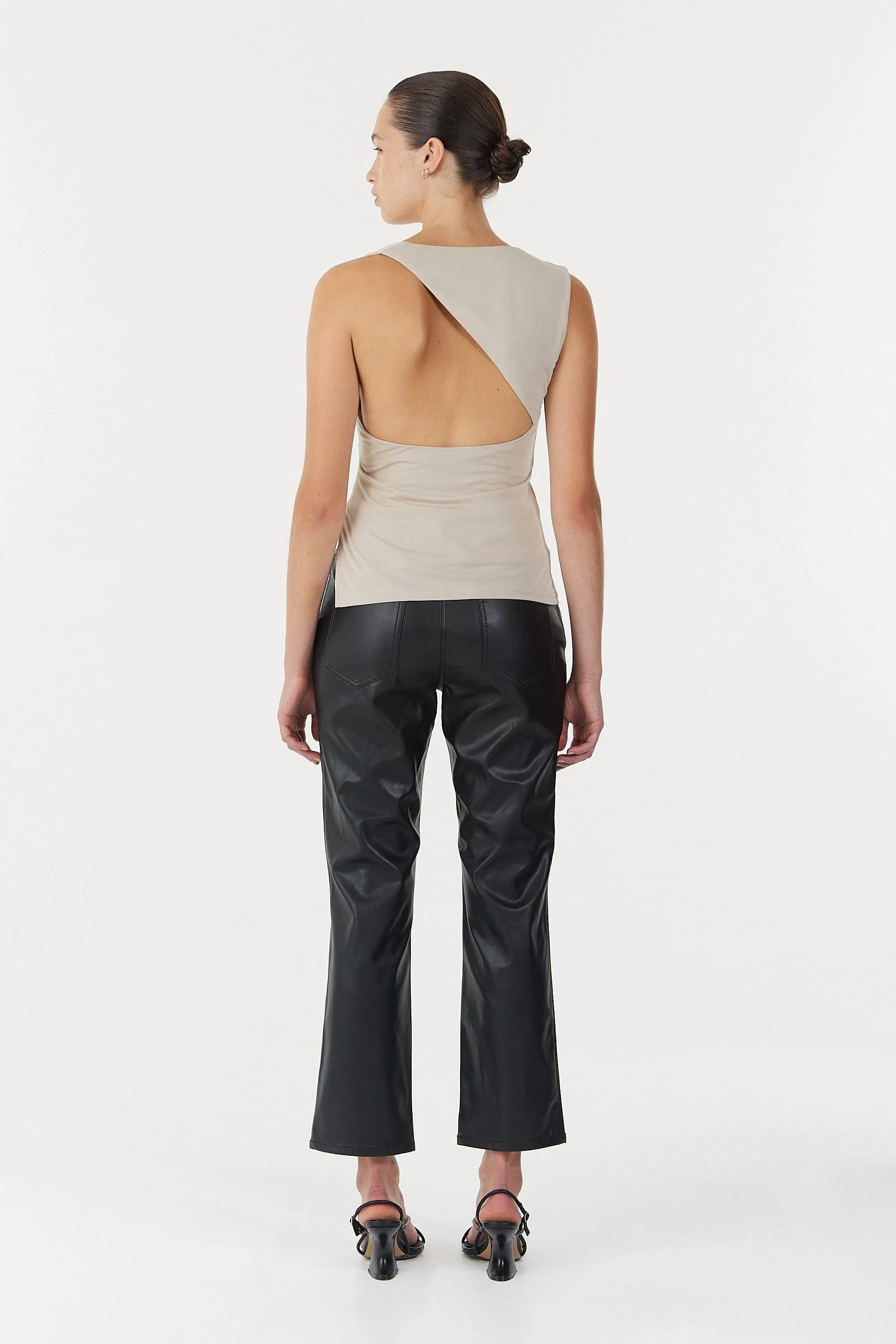 STIRLING TWIST ASYMMETRIC BODICE | OYSTER GREY