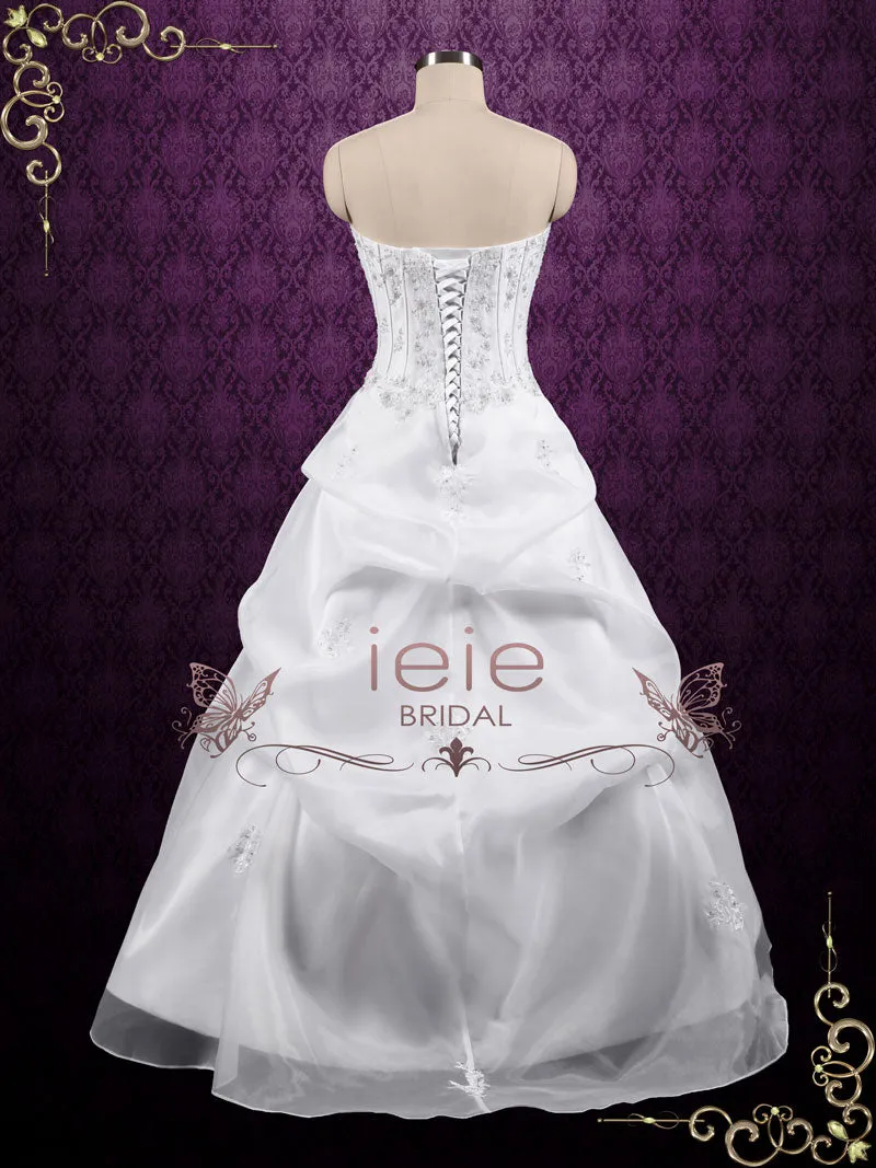Strapless Corset A-line Organza Wedding Dress JOMAYNE