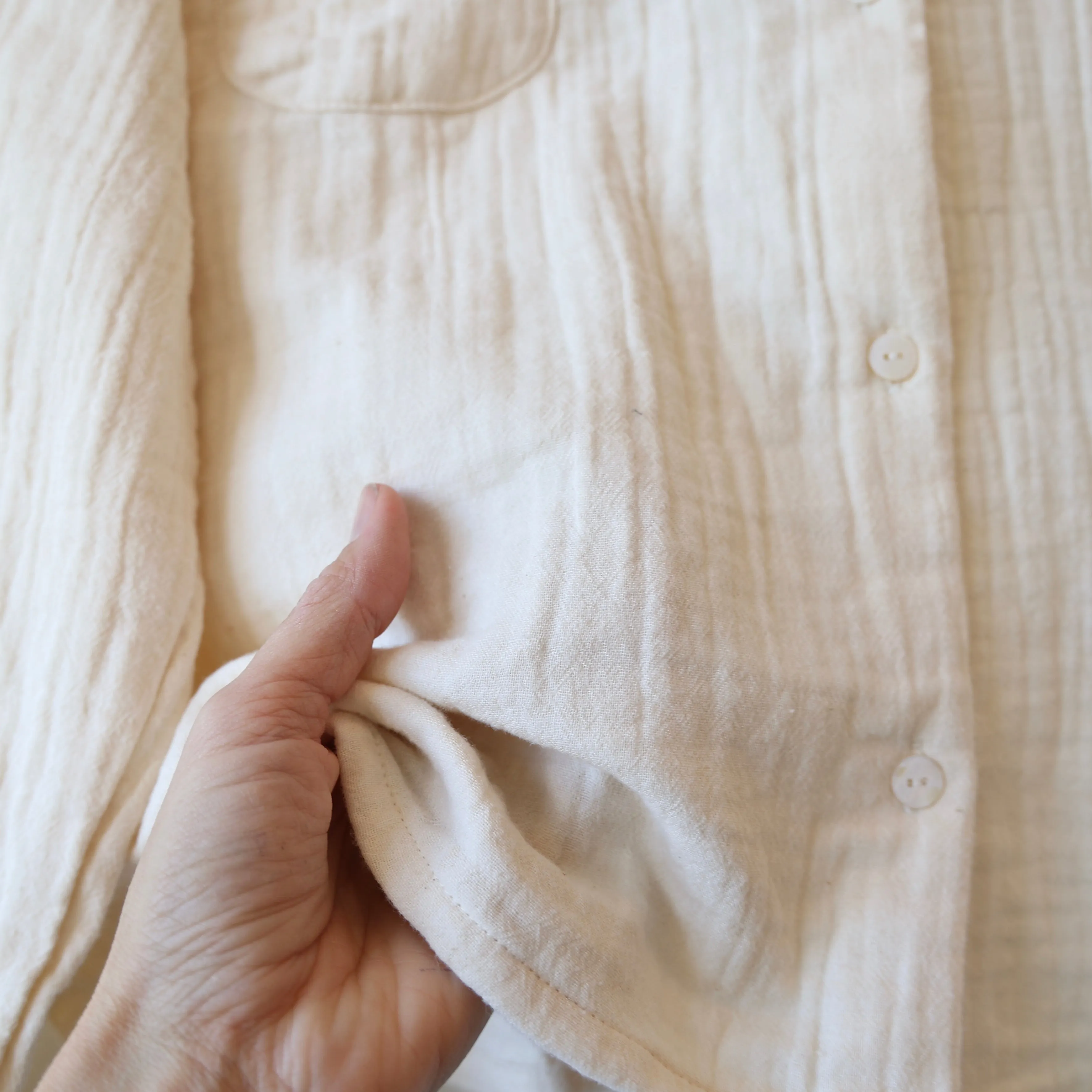 Sula Brushed Cotton Shirt - Cream