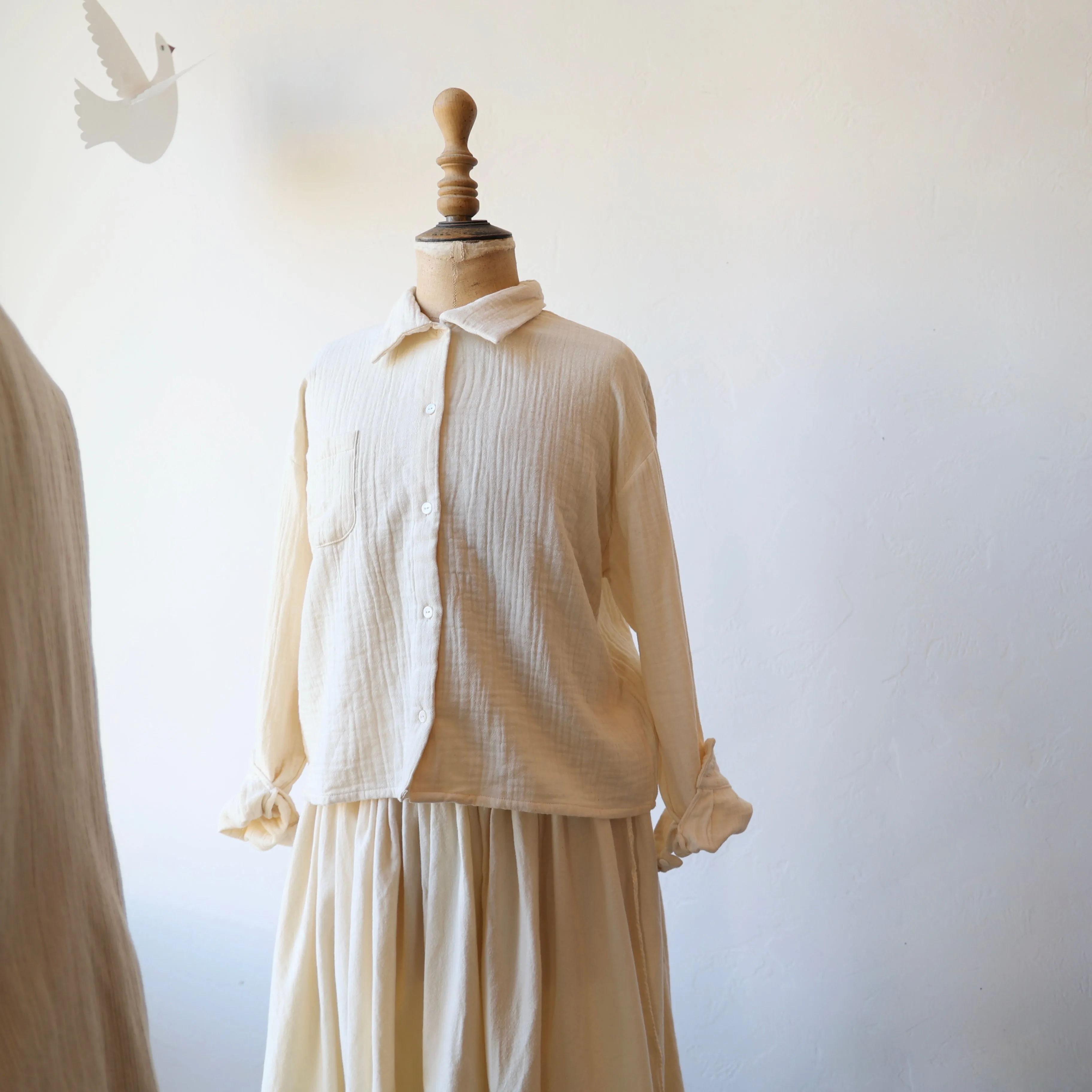 Sula Brushed Cotton Shirt - Cream