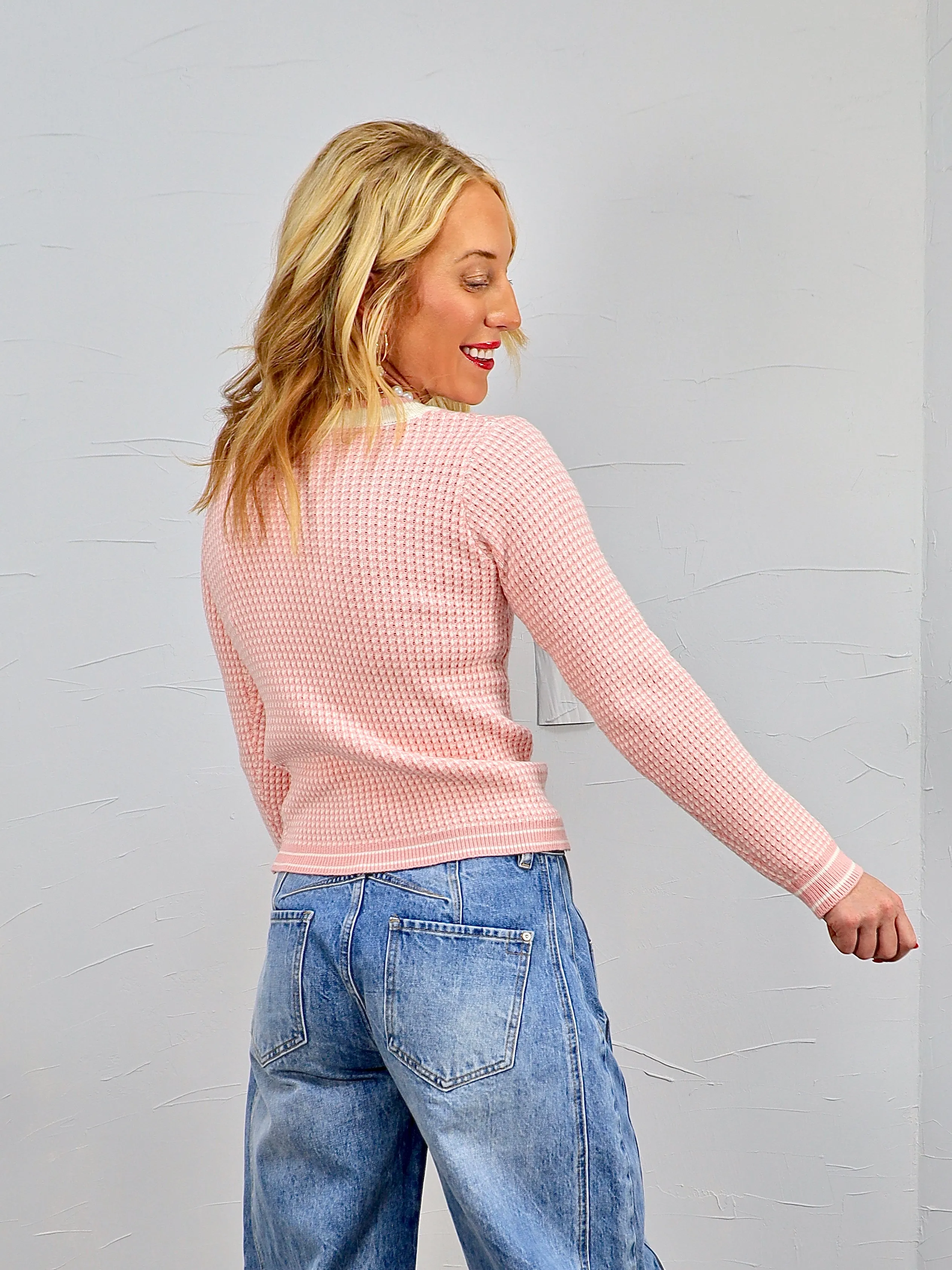 Teya Knit Sweater In Pink