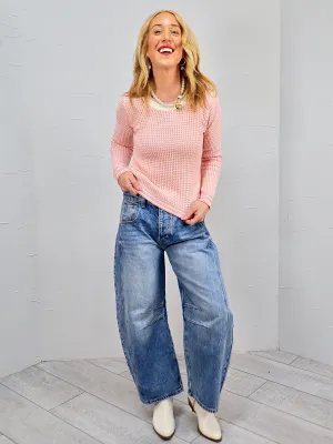 Teya Knit Sweater In Pink