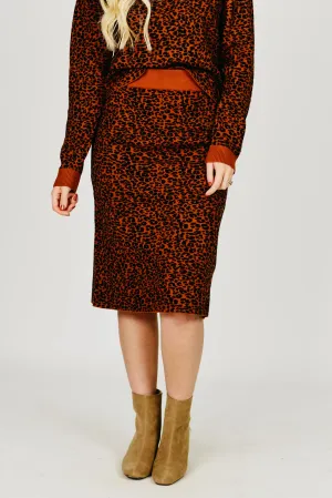 The Evan Sweater Skirt - Brown