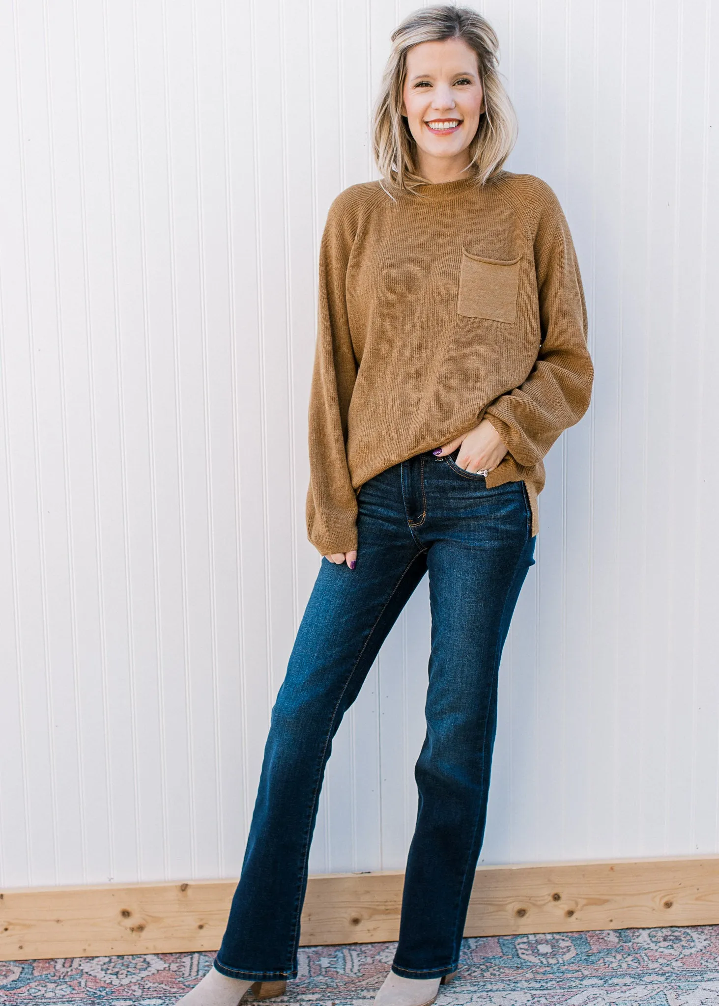 Toffee Patch Pocket Sweater B