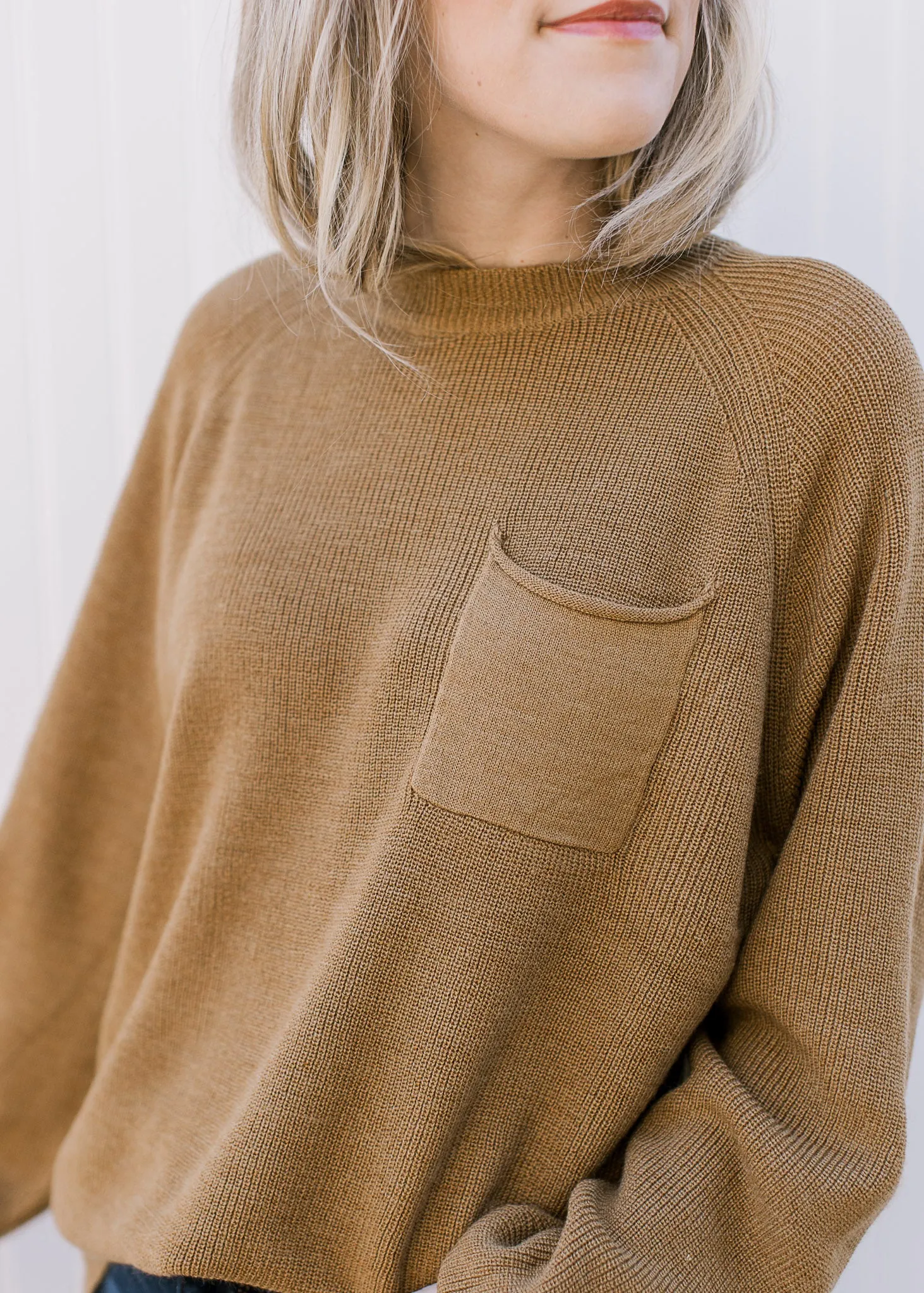 Toffee Patch Pocket Sweater B