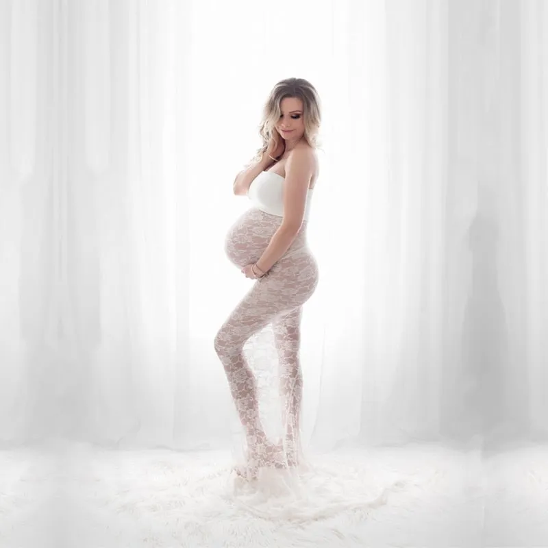 Tube Top Long Dress Maternity Photography