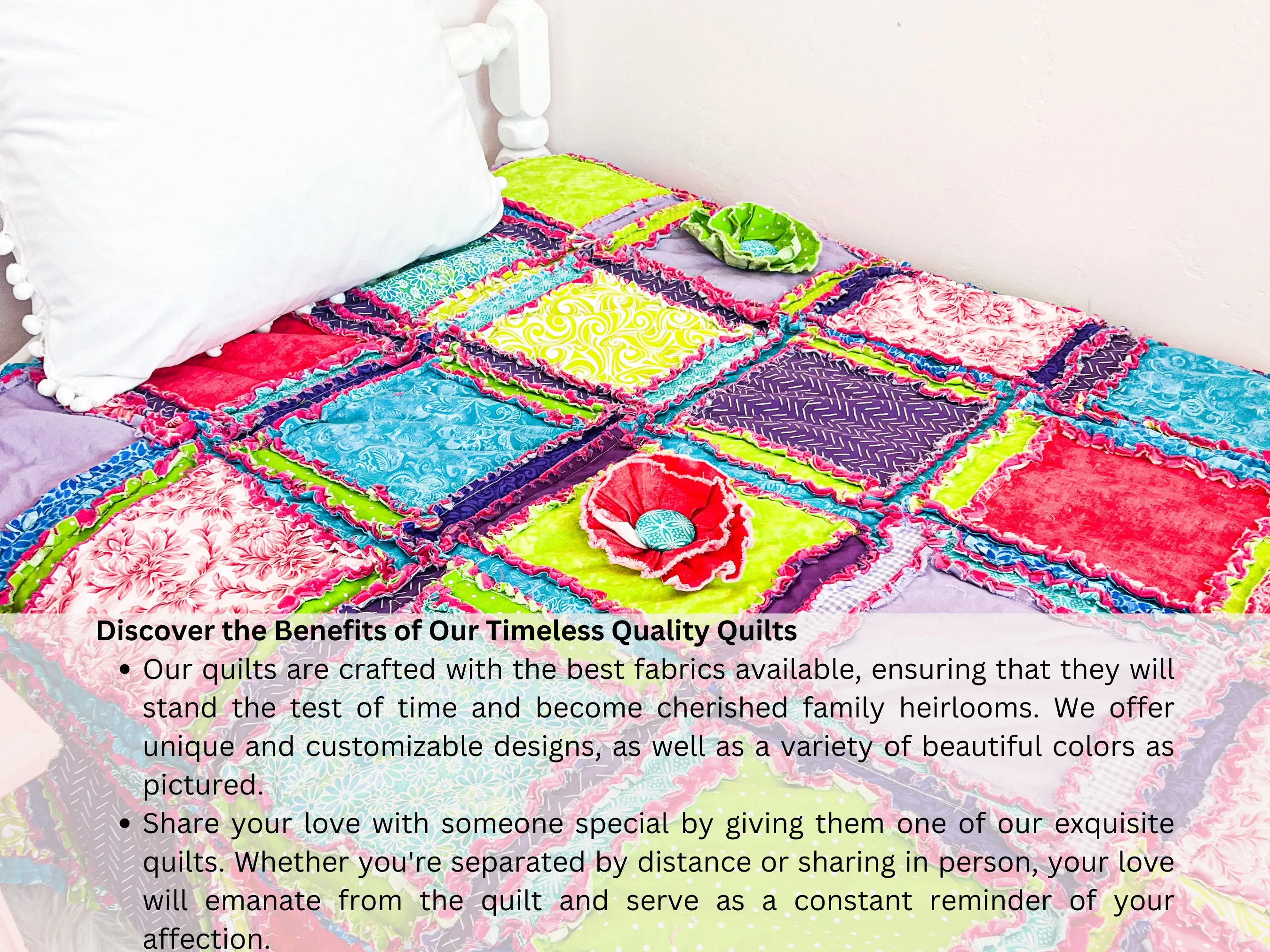 Twin Size Quilt Homemade Quilts for Sale, Teen Girl Room Decor, Pink Bedding Boho Comforter for Girls