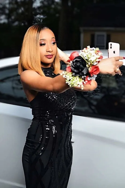 Unique Black Mermaid Dresses Sleeveless Long Prom Gown