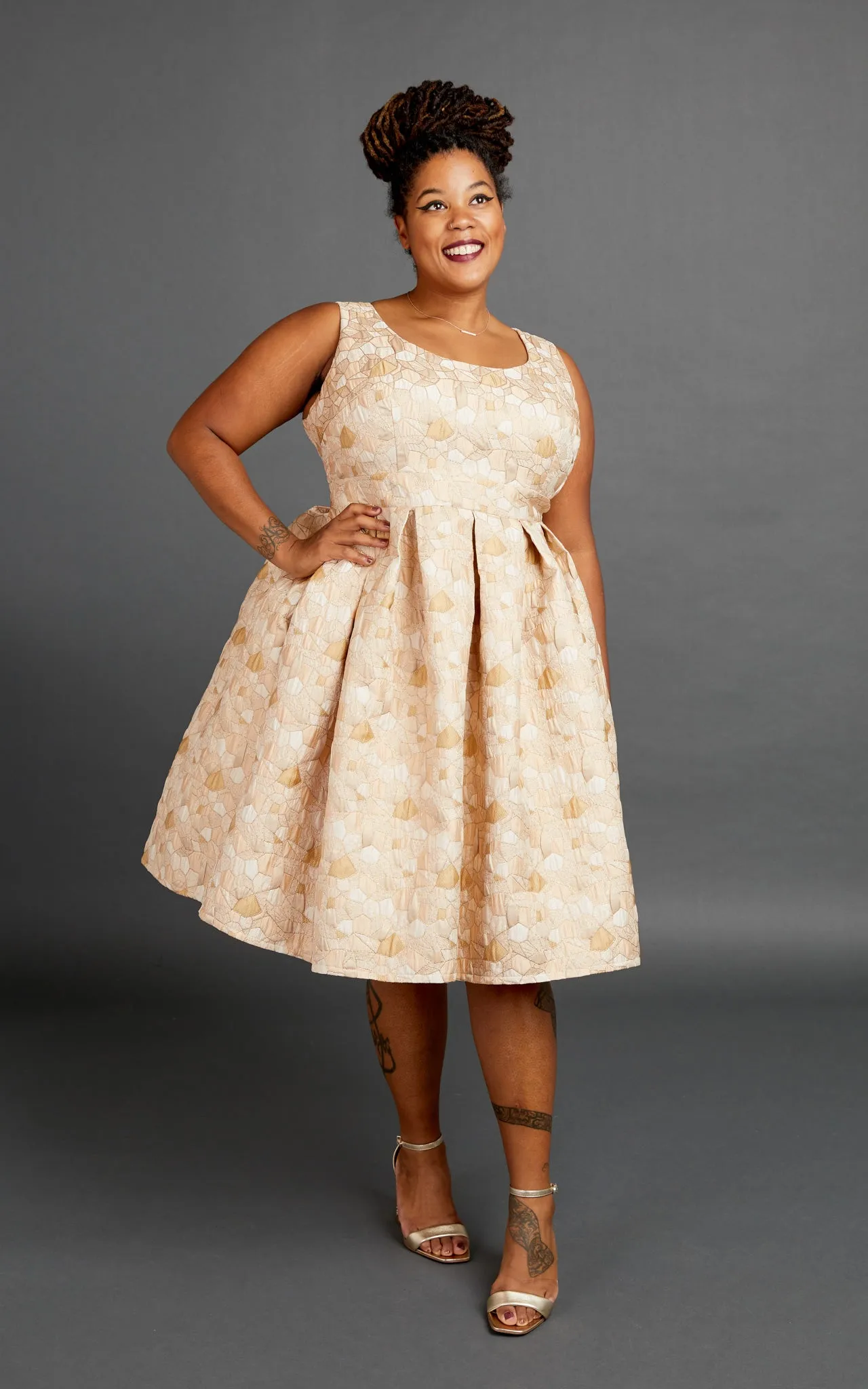 Upton Dress & Skirt Plus Mix & Match Expansion Pack 12-32 printed pattern