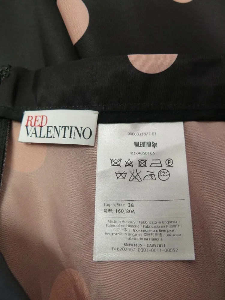 Valentino Women's Skirt: Black Polyester Size 2, Pre-owned