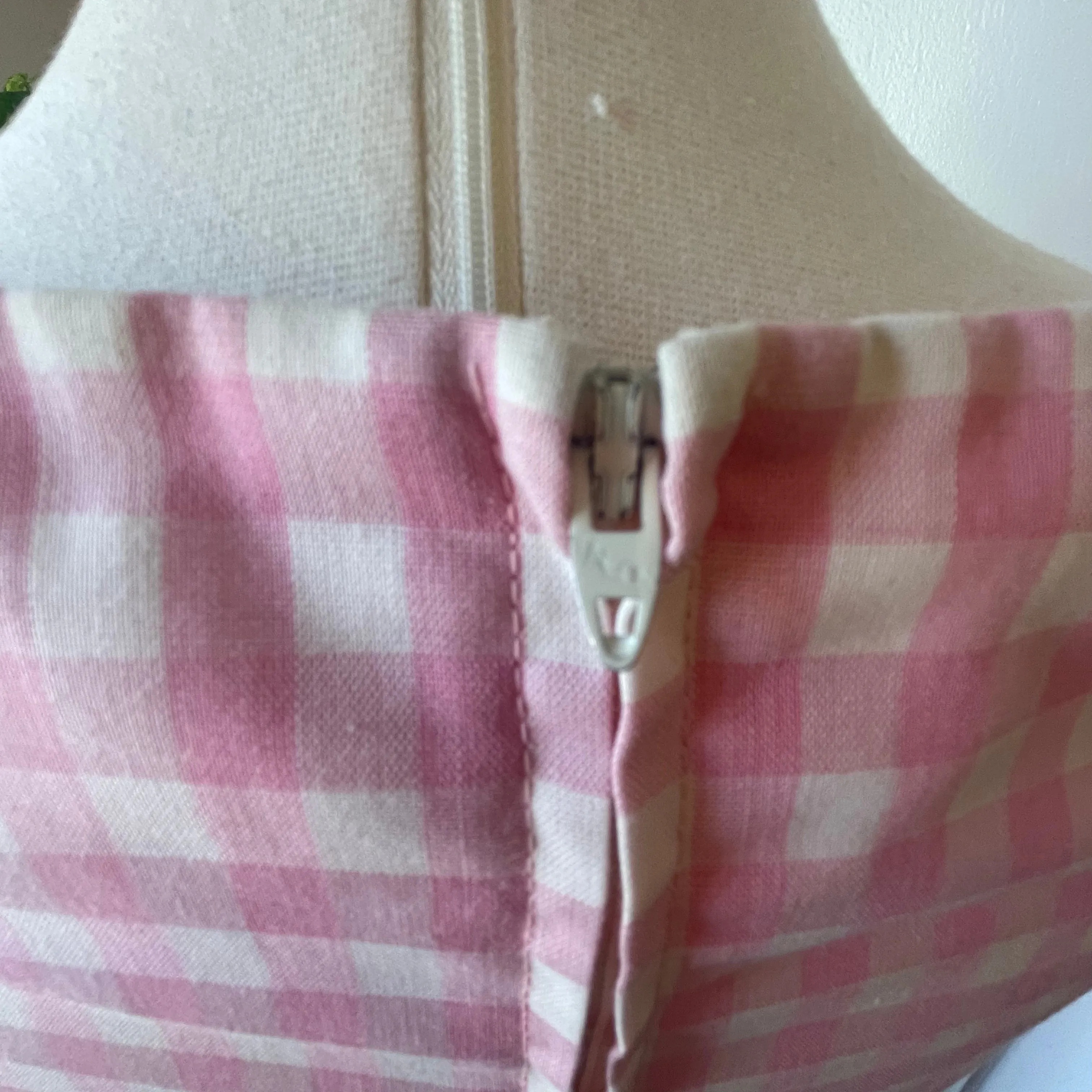 Vintage 50s / 60s Pink & White Check dress // Size XS (HT2386)