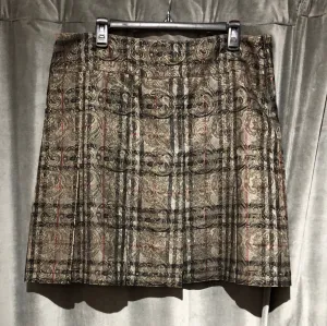 VINTAGE: Burberry London Burberry Print Shiney Pleaded skirt