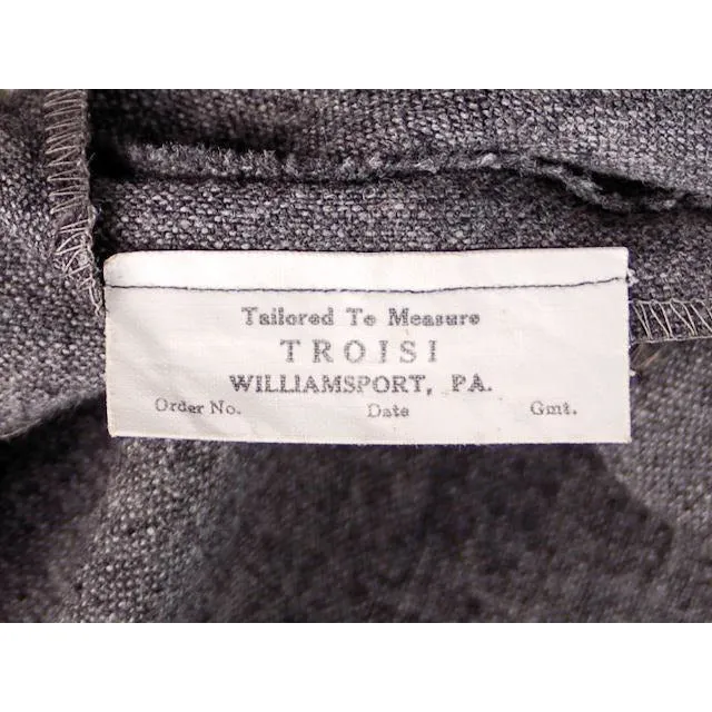 Vintage Pencil Skirt Heathered Charcoal Gray Small Late 1940s