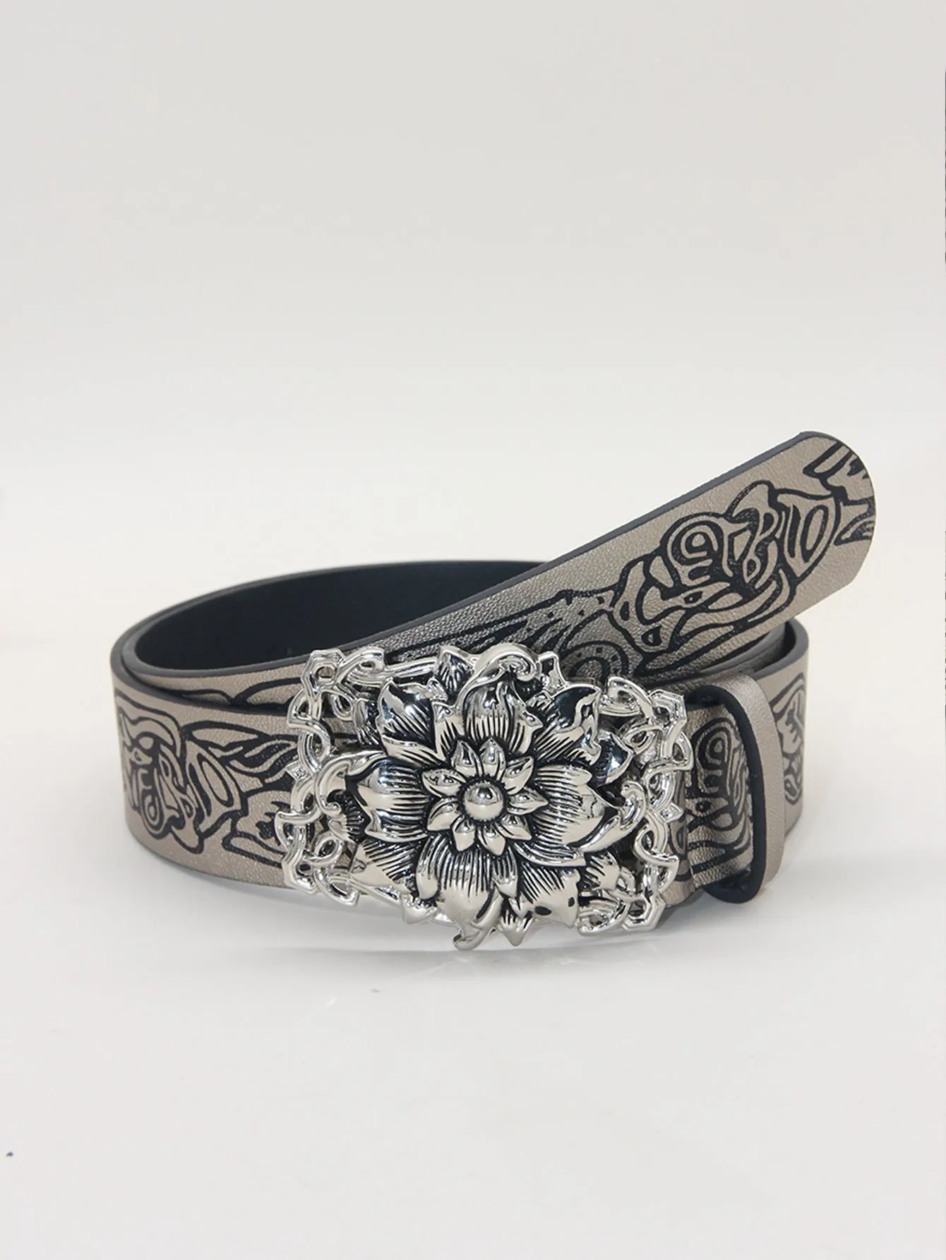 Vintage Punk Style Retro Embossing Love Belt Y2K