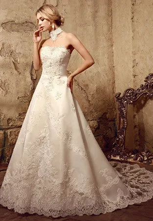 Vintage Style Lace A-line Gown Wedding Dress | HL1008