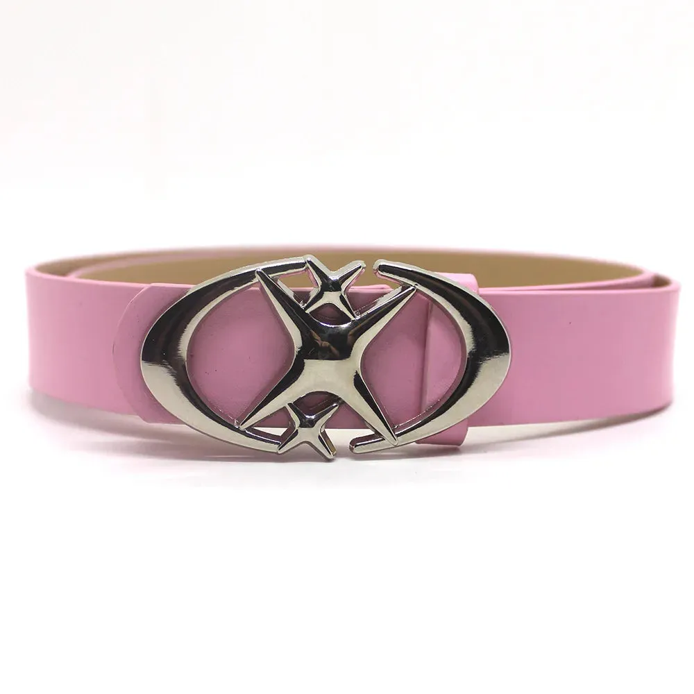 Vintage Y2K Punk Cross & Star Buckle Belt