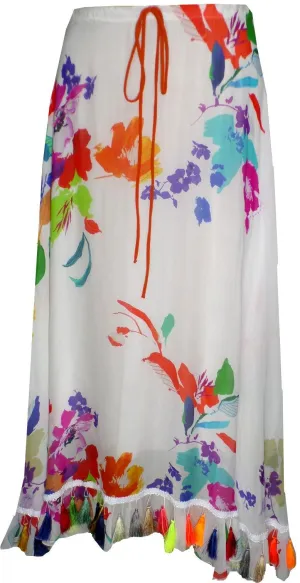 Water Colors Peasant Skirt