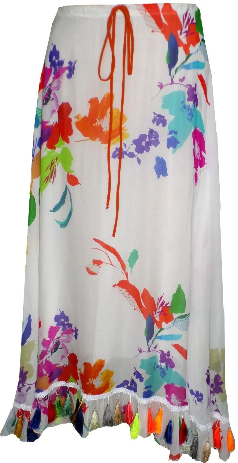 Water Colors Peasant Skirt