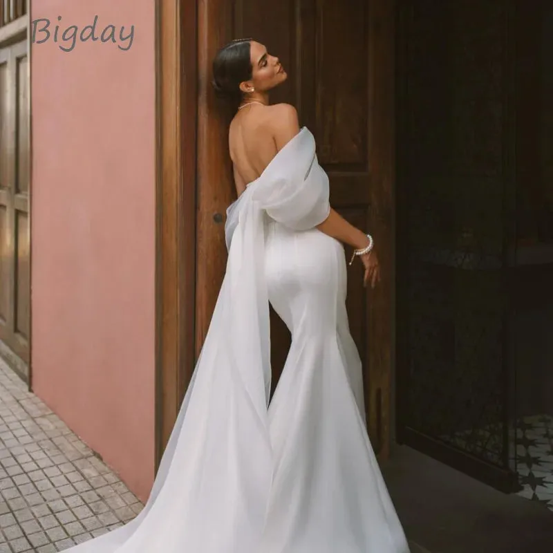 Wedding Dress Women White Off The Shoulder Open