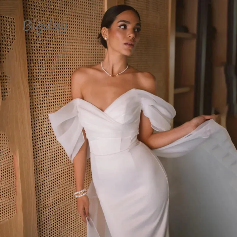 Wedding Dress Women White Off The Shoulder Open