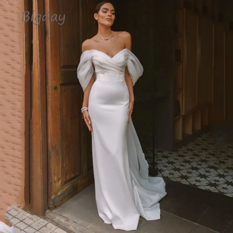Wedding Dress Women White Off The Shoulder Open